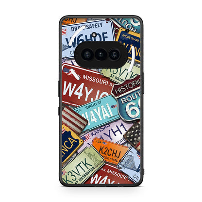 Nothing Phone 3a Car Plates θήκη από τη Smartfits με σχέδιο στο πίσω μέρος και μαύρο περίβλημα | Smartphone case with colorful back and black bezels by Smartfits