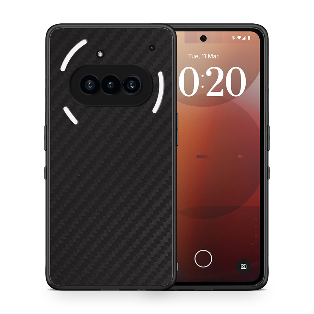 Θήκη Nothing Phone 3a Carbon Black από τη Smartfits με σχέδιο στο πίσω μέρος και μαύρο περίβλημα | Nothing Phone 3a Carbon Black case with colorful back and black bezels