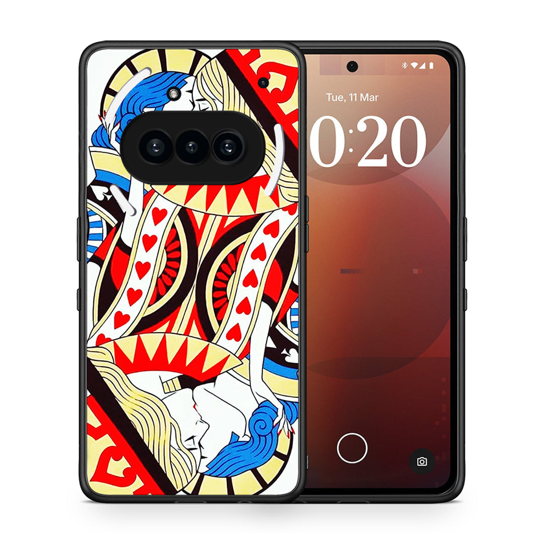 Θήκη Nothing Phone 3a Card Love από τη Smartfits με σχέδιο στο πίσω μέρος και μαύρο περίβλημα | Nothing Phone 3a Card Love case with colorful back and black bezels