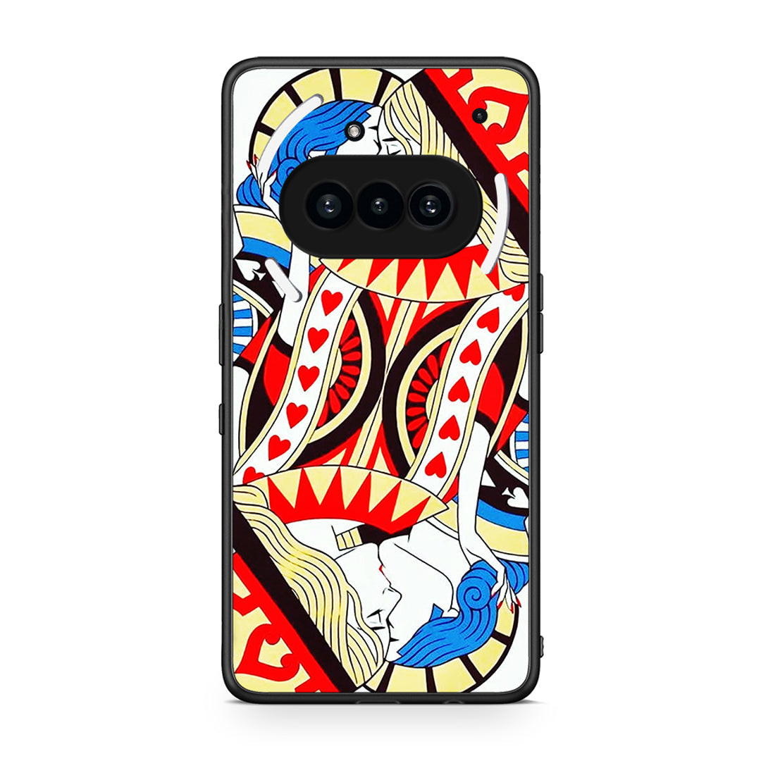 Nothing Phone 3a Card Love θήκη από τη Smartfits με σχέδιο στο πίσω μέρος και μαύρο περίβλημα | Smartphone case with colorful back and black bezels by Smartfits