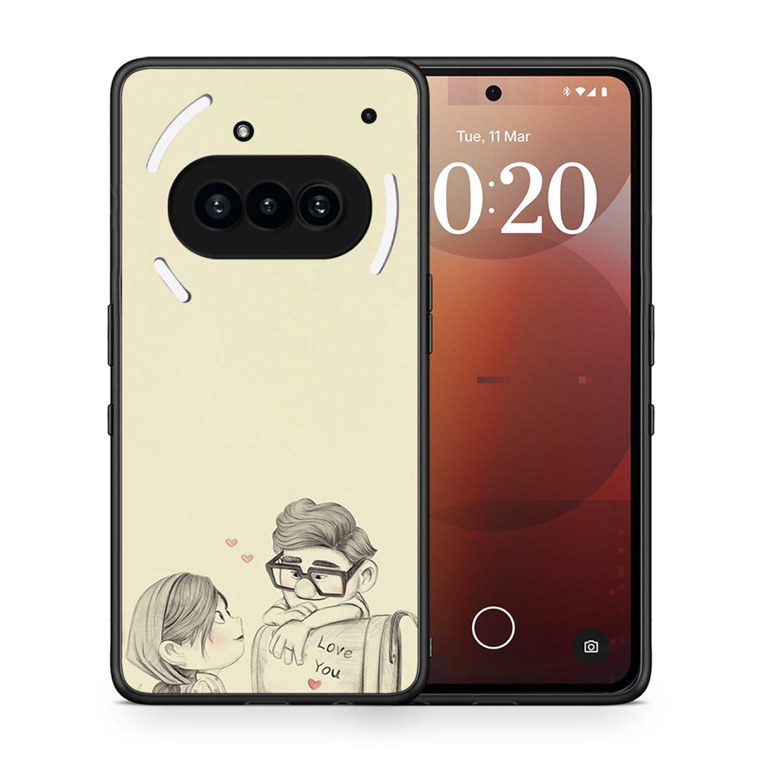 Θήκη Nothing Phone 3a Carl And Ellie από τη Smartfits με σχέδιο στο πίσω μέρος και μαύρο περίβλημα | Nothing Phone 3a Carl And Ellie case with colorful back and black bezels