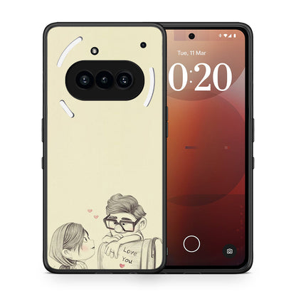 Θήκη Nothing Phone 3a Carl And Ellie από τη Smartfits με σχέδιο στο πίσω μέρος και μαύρο περίβλημα | Nothing Phone 3a Carl And Ellie case with colorful back and black bezels
