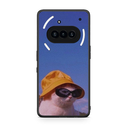 Nothing Phone 3a Cat Diva θήκη από τη Smartfits με σχέδιο στο πίσω μέρος και μαύρο περίβλημα | Smartphone case with colorful back and black bezels by Smartfits