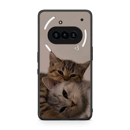 Nothing Phone 3a Cats In Love Θήκη από τη Smartfits με σχέδιο στο πίσω μέρος και μαύρο περίβλημα | Smartphone case with colorful back and black bezels by Smartfits