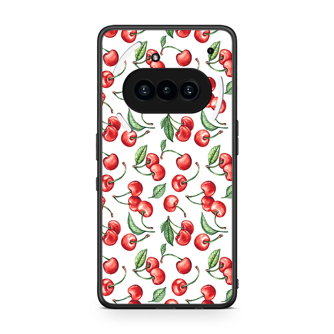 Nothing Phone 3a Cherry Summer θήκη από τη Smartfits με σχέδιο στο πίσω μέρος και μαύρο περίβλημα | Smartphone case with colorful back and black bezels by Smartfits