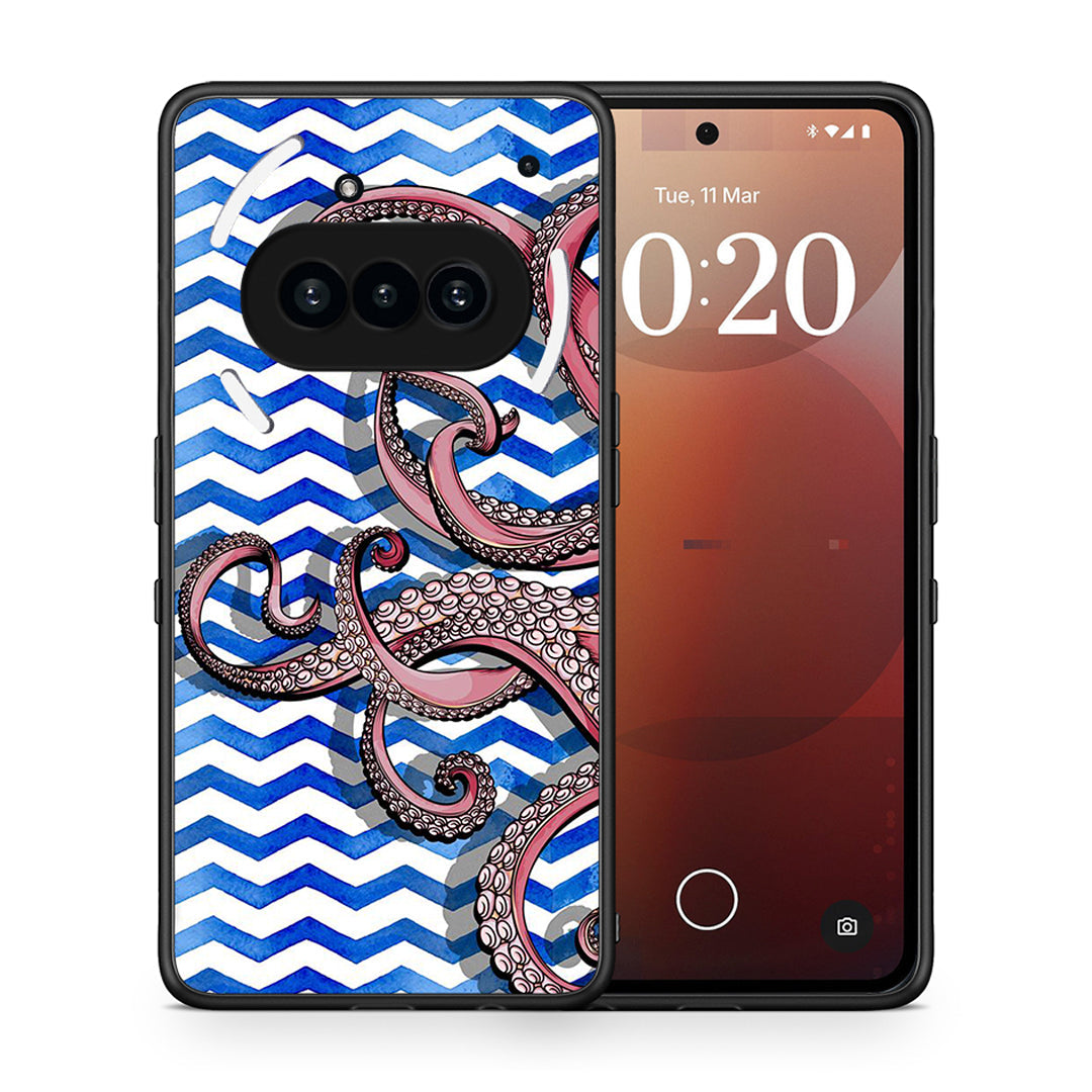 Θήκη Nothing Phone 3a Chevron Devilfish από τη Smartfits με σχέδιο στο πίσω μέρος και μαύρο περίβλημα | Nothing Phone 3a Chevron Devilfish case with colorful back and black bezels