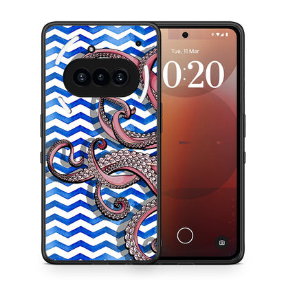 Θήκη Nothing Phone 3a Chevron Devilfish από τη Smartfits με σχέδιο στο πίσω μέρος και μαύρο περίβλημα | Nothing Phone 3a Chevron Devilfish case with colorful back and black bezels