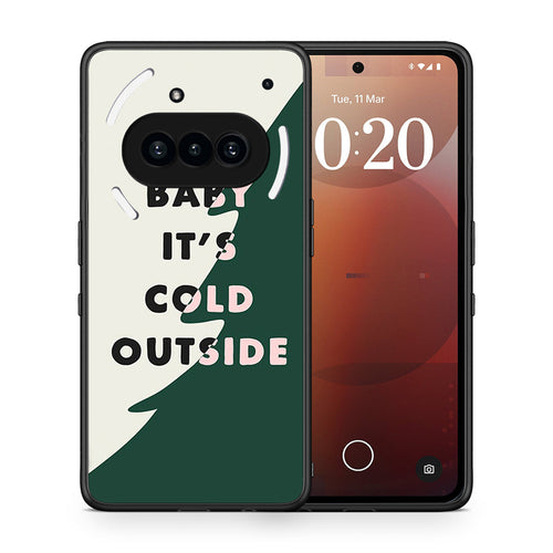 Θήκη Nothing Phone 3a Cold Outside από τη Smartfits με σχέδιο στο πίσω μέρος και μαύρο περίβλημα | Nothing Phone 3a Cold Outside case with colorful back and black bezels