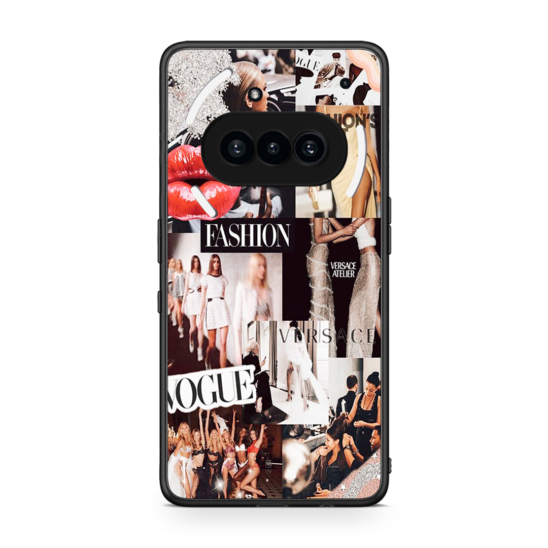 Nothing Phone 3a Collage Fashion Θήκη Αγίου Βαλεντίνου από τη Smartfits με σχέδιο στο πίσω μέρος και μαύρο περίβλημα | Smartphone case with colorful back and black bezels by Smartfits