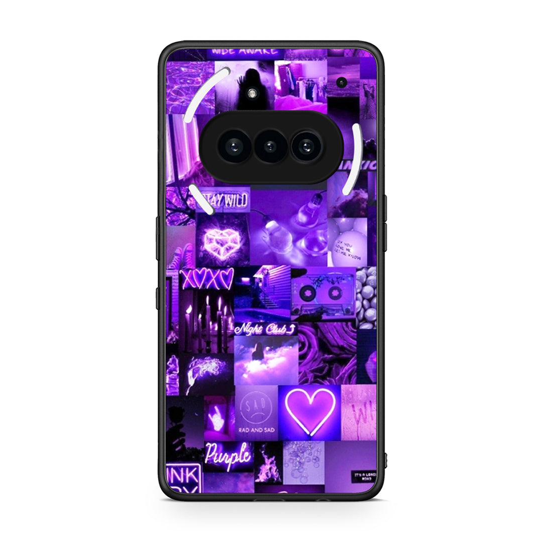 Nothing Phone 3a Collage Stay Wild Θήκη Αγίου Βαλεντίνου από τη Smartfits με σχέδιο στο πίσω μέρος και μαύρο περίβλημα | Smartphone case with colorful back and black bezels by Smartfits