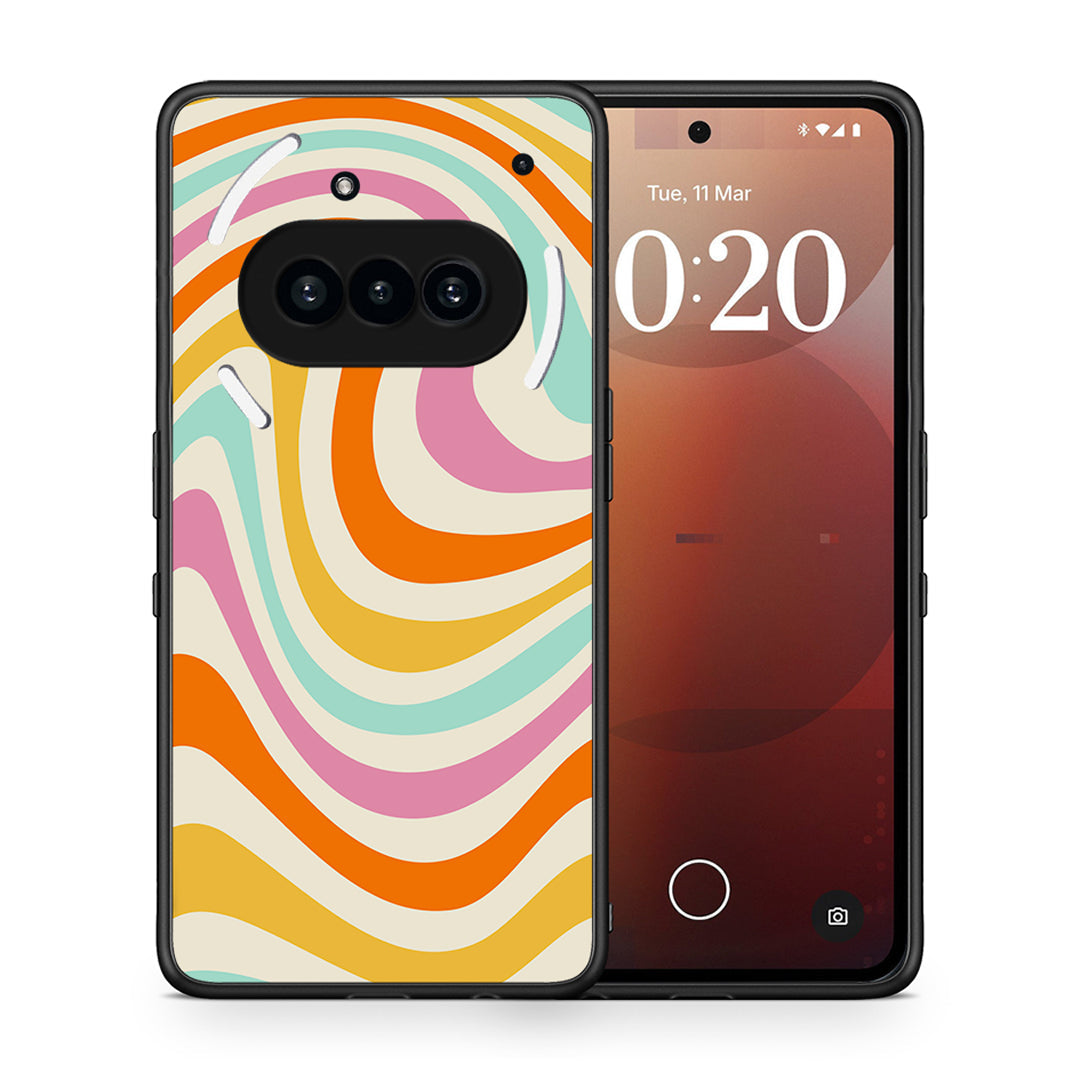 Θήκη Nothing Phone 3a Colourful Waves από τη Smartfits με σχέδιο στο πίσω μέρος και μαύρο περίβλημα | Nothing Phone 3a Colourful Waves case with colorful back and black bezels