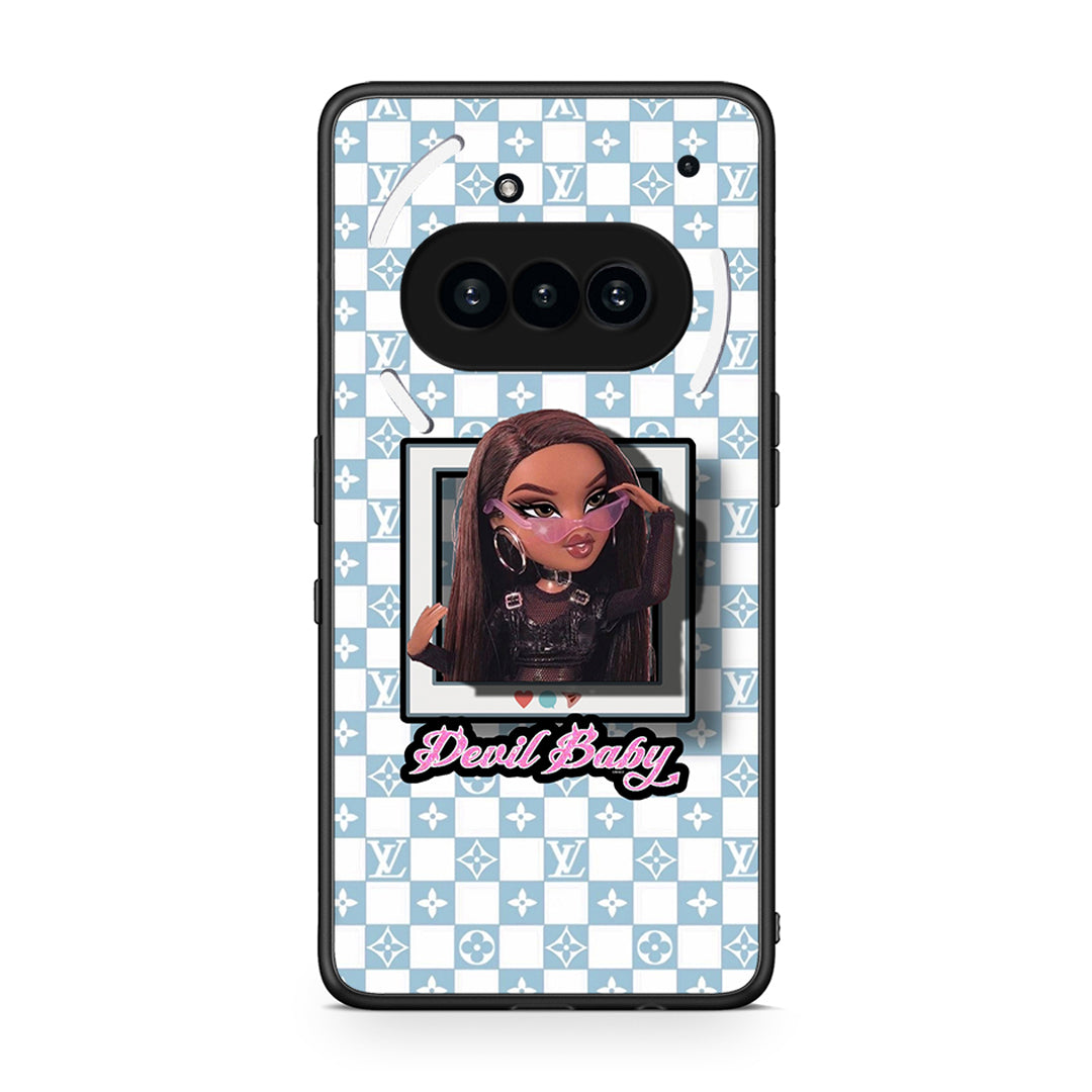 Nothing Phone 3a Devil Baby Θήκη Αγίου Βαλεντίνου από τη Smartfits με σχέδιο στο πίσω μέρος και μαύρο περίβλημα | Smartphone case with colorful back and black bezels by Smartfits