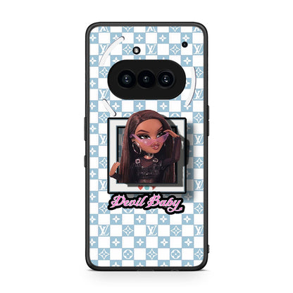 Nothing Phone 3a Devil Baby Θήκη Αγίου Βαλεντίνου από τη Smartfits με σχέδιο στο πίσω μέρος και μαύρο περίβλημα | Smartphone case with colorful back and black bezels by Smartfits