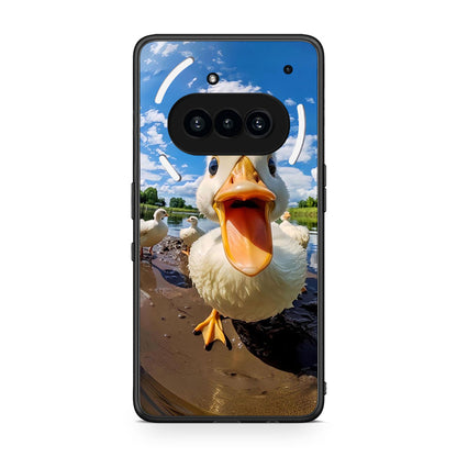 Nothing Phone 3a Duck Face θήκη από τη Smartfits με σχέδιο στο πίσω μέρος και μαύρο περίβλημα | Smartphone case with colorful back and black bezels by Smartfits