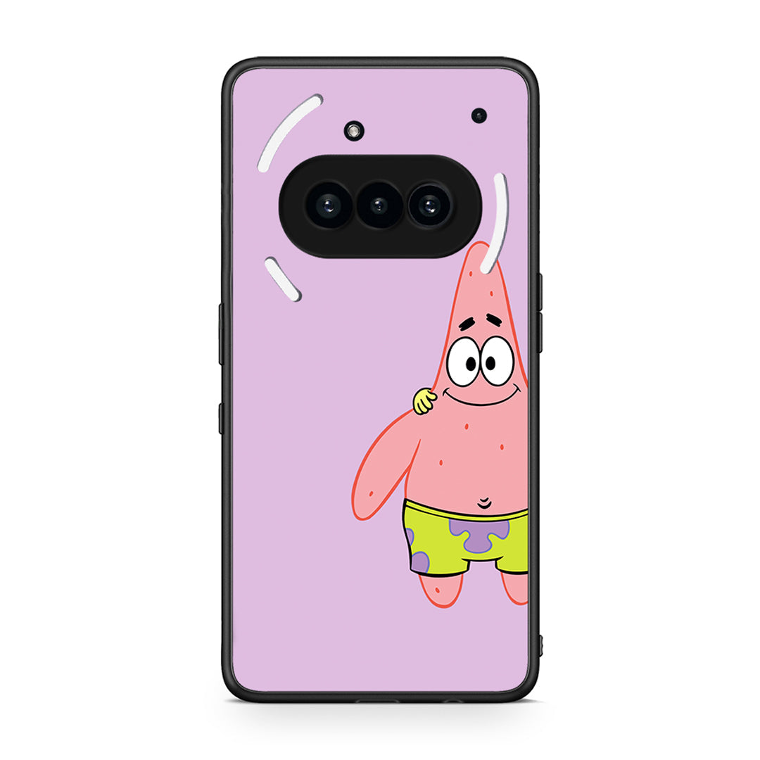 Nothing Phone 3a Friends Patrick θήκη από τη Smartfits με σχέδιο στο πίσω μέρος και μαύρο περίβλημα | Smartphone case with colorful back and black bezels by Smartfits