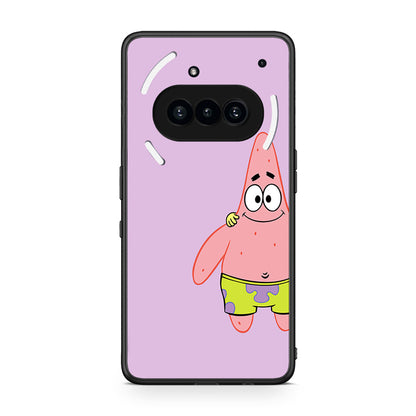 Nothing Phone 3a Friends Patrick θήκη από τη Smartfits με σχέδιο στο πίσω μέρος και μαύρο περίβλημα | Smartphone case with colorful back and black bezels by Smartfits