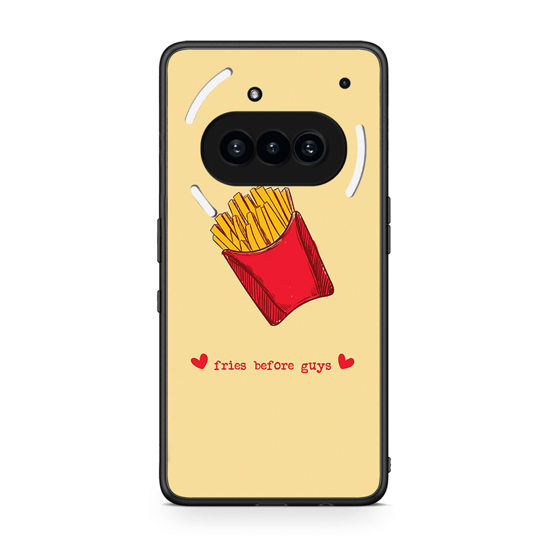 Nothing Phone 3a Fries Before Guys Θήκη Αγίου Βαλεντίνου από τη Smartfits με σχέδιο στο πίσω μέρος και μαύρο περίβλημα | Smartphone case with colorful back and black bezels by Smartfits