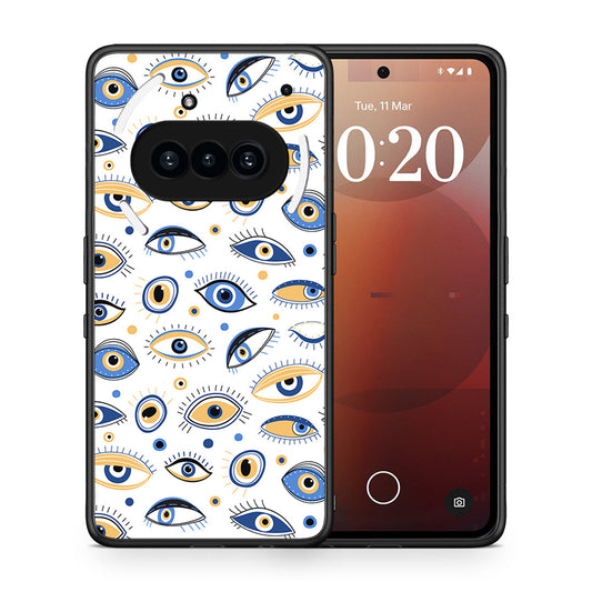 Θήκη Nothing Phone 3a Ftou Ftou από τη Smartfits με σχέδιο στο πίσω μέρος και μαύρο περίβλημα | Nothing Phone 3a Ftou Ftou case with colorful back and black bezels