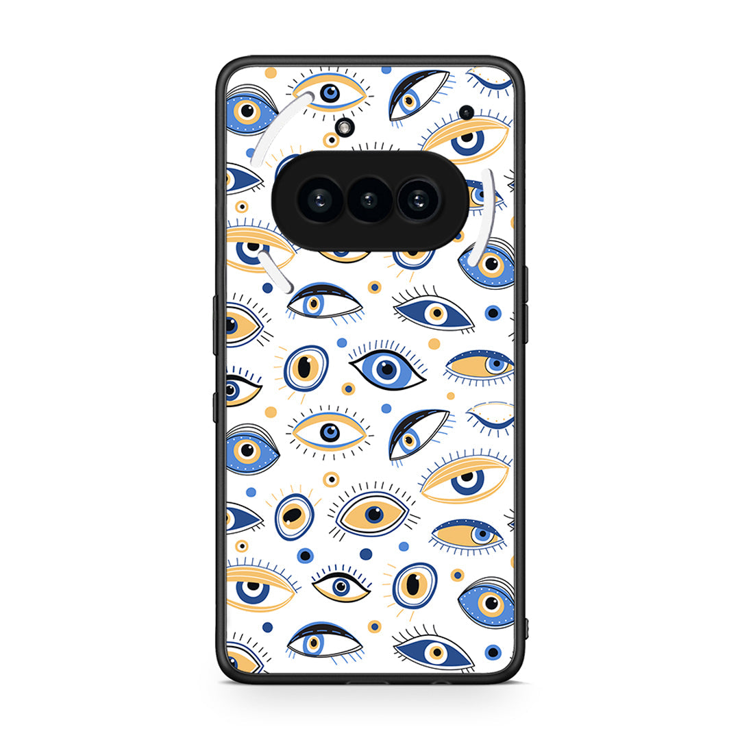 Nothing Phone 3a Ftou Ftou θήκη από τη Smartfits με σχέδιο στο πίσω μέρος και μαύρο περίβλημα | Smartphone case with colorful back and black bezels by Smartfits