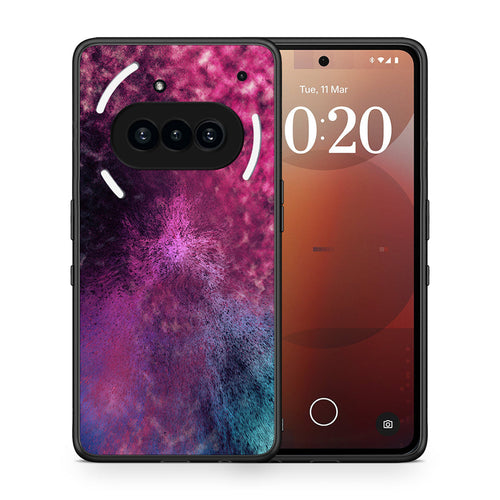 Θήκη Nothing Phone 3a Aurora Galaxy από τη Smartfits με σχέδιο στο πίσω μέρος και μαύρο περίβλημα | Nothing Phone 3a Aurora Galaxy case with colorful back and black bezels