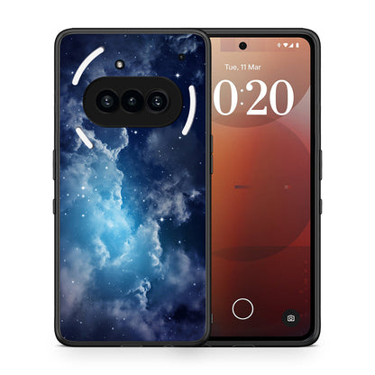 Θήκη Nothing Phone 3a Blue Sky Galaxy από τη Smartfits με σχέδιο στο πίσω μέρος και μαύρο περίβλημα | Nothing Phone 3a Blue Sky Galaxy case with colorful back and black bezels
