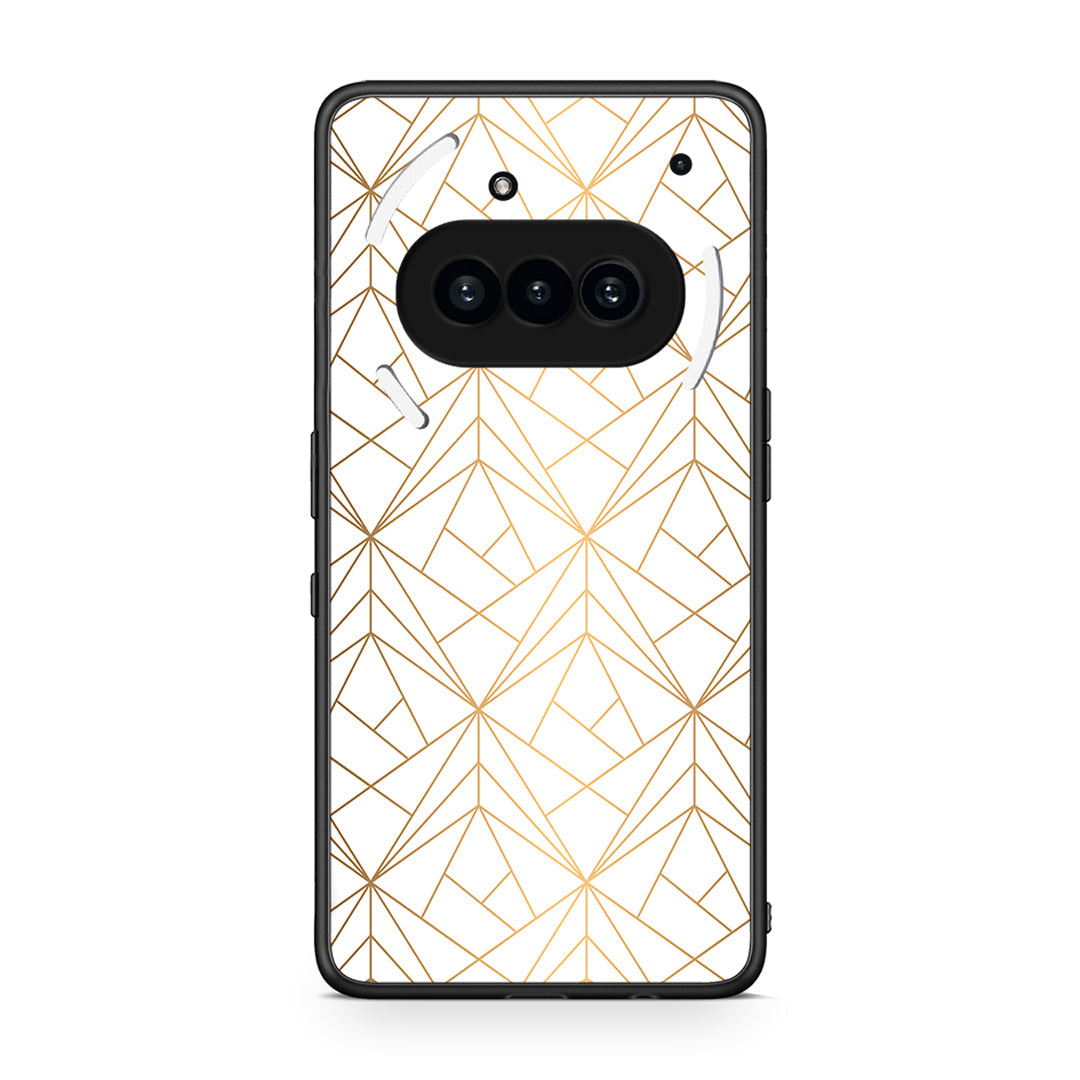 111 - Nothing Phone 3a Luxury White Geometric case, cover, bumper