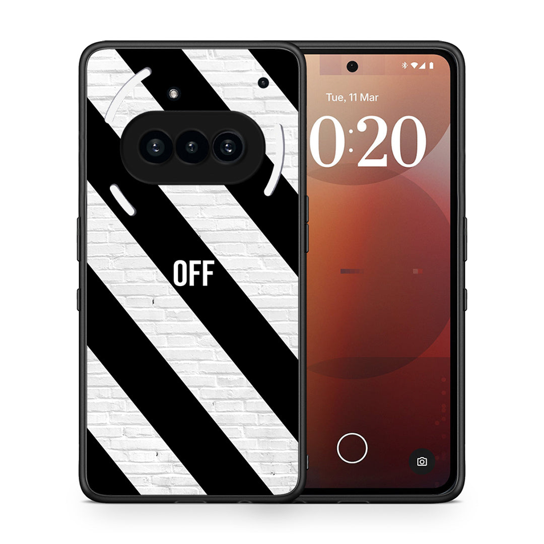 Θήκη Nothing Phone 3a Get Off από τη Smartfits με σχέδιο στο πίσω μέρος και μαύρο περίβλημα | Nothing Phone 3a Get Off case with colorful back and black bezels