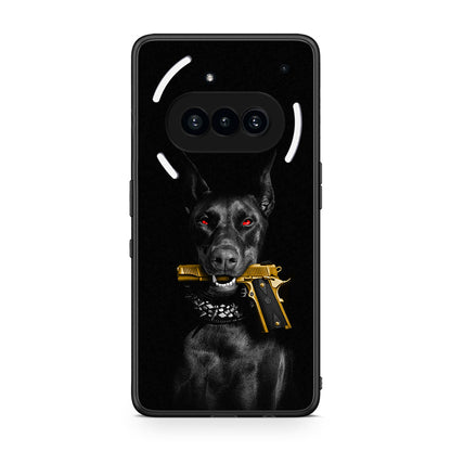 Nothing Phone 3a Golden Gun Θήκη Αγίου Βαλεντίνου από τη Smartfits με σχέδιο στο πίσω μέρος και μαύρο περίβλημα | Smartphone case with colorful back and black bezels by Smartfits