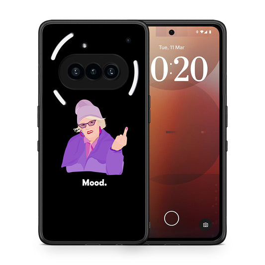 Θήκη Nothing Phone 3a Grandma Mood Black από τη Smartfits με σχέδιο στο πίσω μέρος και μαύρο περίβλημα | Nothing Phone 3a Grandma Mood Black case with colorful back and black bezels