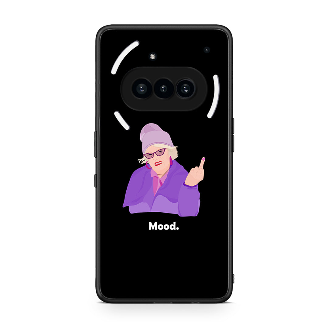 Nothing Phone 3a Grandma Mood Black θήκη από τη Smartfits με σχέδιο στο πίσω μέρος και μαύρο περίβλημα | Smartphone case with colorful back and black bezels by Smartfits