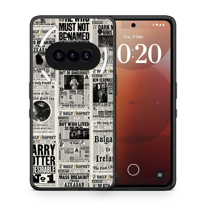 Θήκη Nothing Phone 3a Harry Paper από τη Smartfits με σχέδιο στο πίσω μέρος και μαύρο περίβλημα | Nothing Phone 3a Harry Paper case with colorful back and black bezels