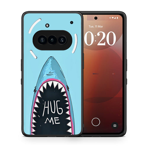 Θήκη Nothing Phone 3a Hug Me από τη Smartfits με σχέδιο στο πίσω μέρος και μαύρο περίβλημα | Nothing Phone 3a Hug Me case with colorful back and black bezels