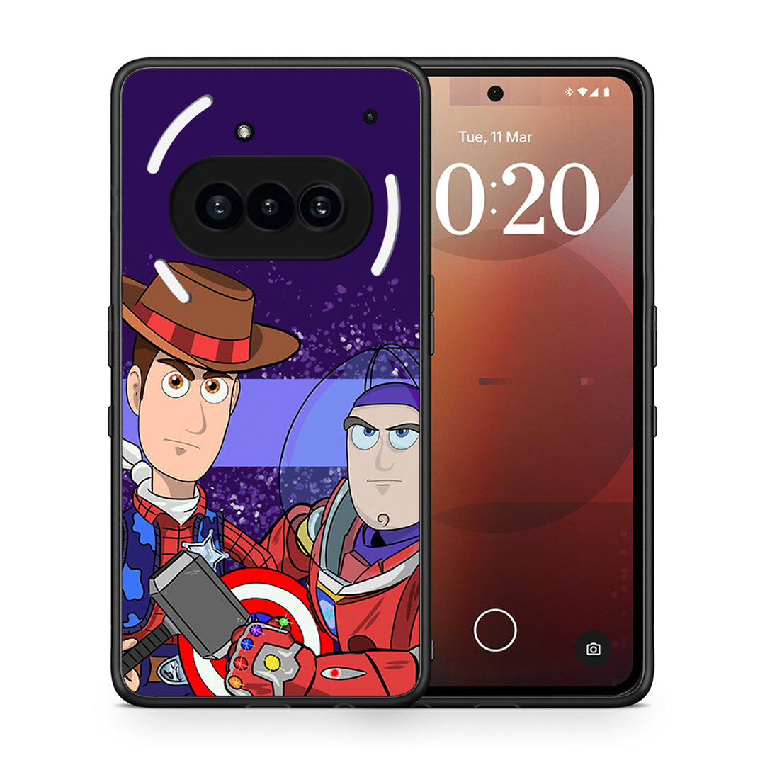 Θήκη Nothing Phone 3a Infinity Story από τη Smartfits με σχέδιο στο πίσω μέρος και μαύρο περίβλημα | Nothing Phone 3a Infinity Story case with colorful back and black bezels