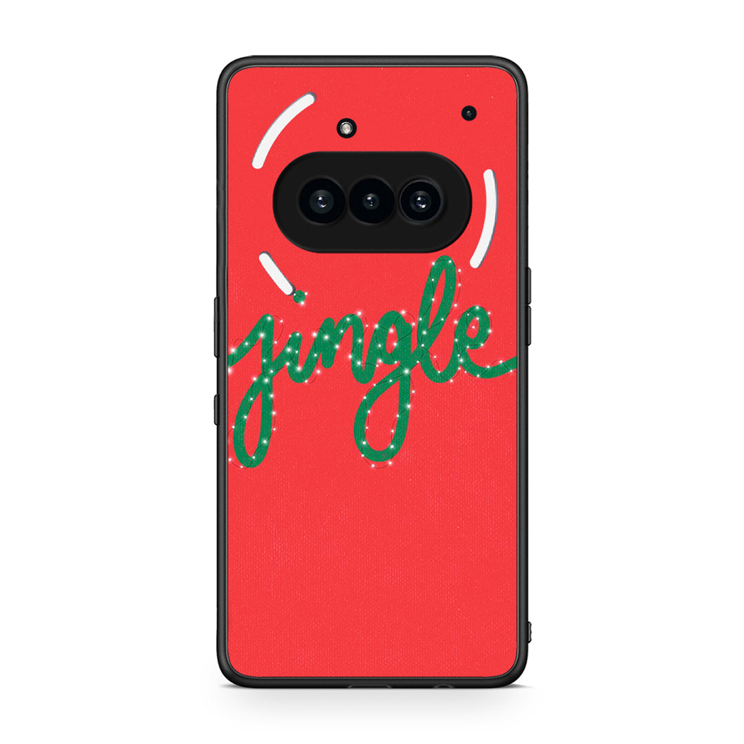 Nothing Phone 3a Jingle Xmas θήκη από τη Smartfits με σχέδιο στο πίσω μέρος και μαύρο περίβλημα | Smartphone case with colorful back and black bezels by Smartfits