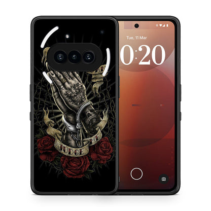 Θήκη Nothing Phone 3a Judge By God από τη Smartfits με σχέδιο στο πίσω μέρος και μαύρο περίβλημα | Nothing Phone 3a Judge By God case with colorful back and black bezels