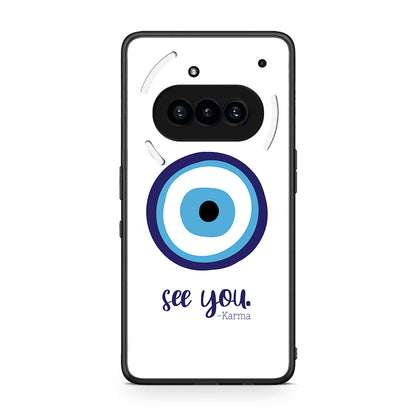Nothing Phone 3a Karma Says θήκη από τη Smartfits με σχέδιο στο πίσω μέρος και μαύρο περίβλημα | Smartphone case with colorful back and black bezels by Smartfits