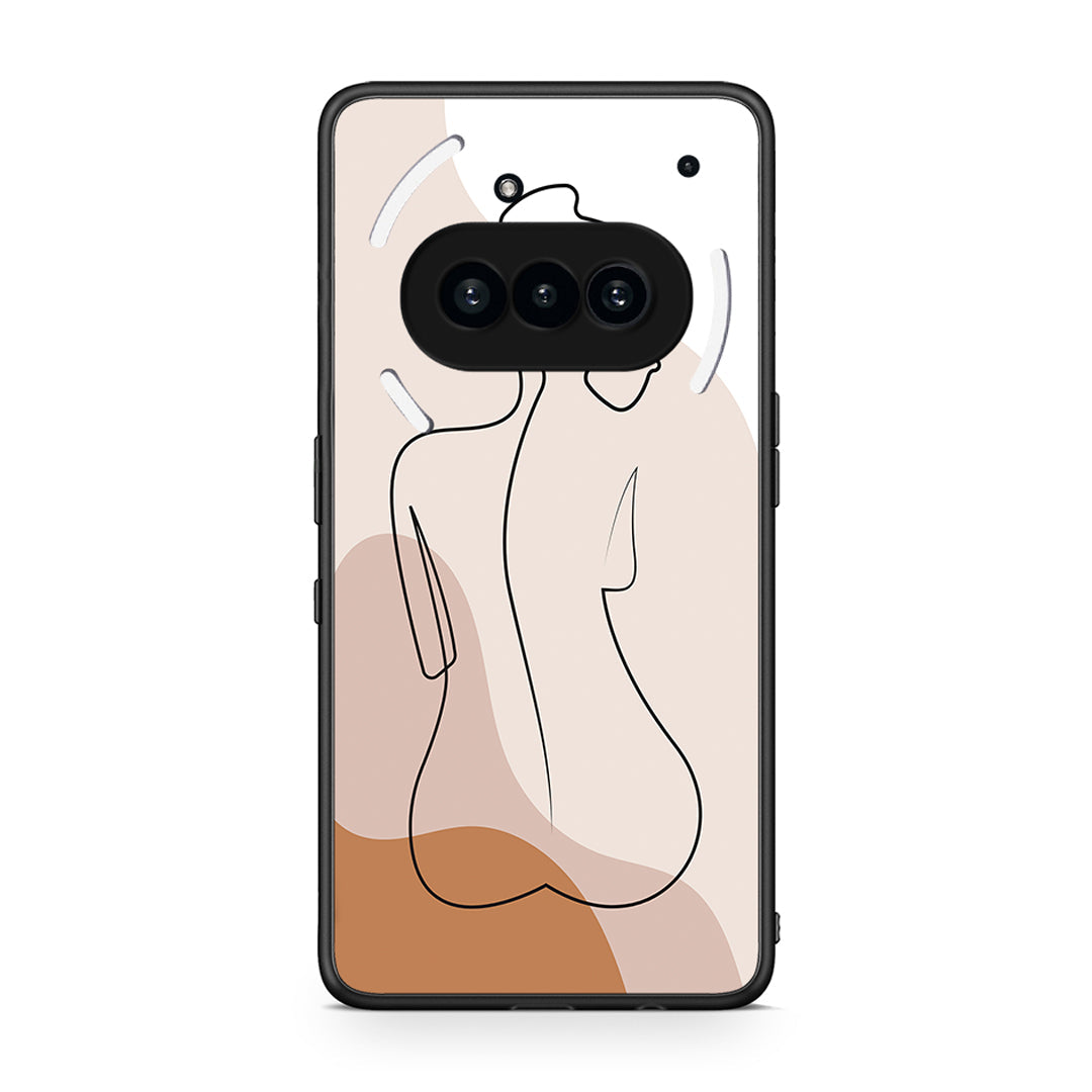 Nothing Phone 3a LineArt Woman θήκη από τη Smartfits με σχέδιο στο πίσω μέρος και μαύρο περίβλημα | Smartphone case with colorful back and black bezels by Smartfits