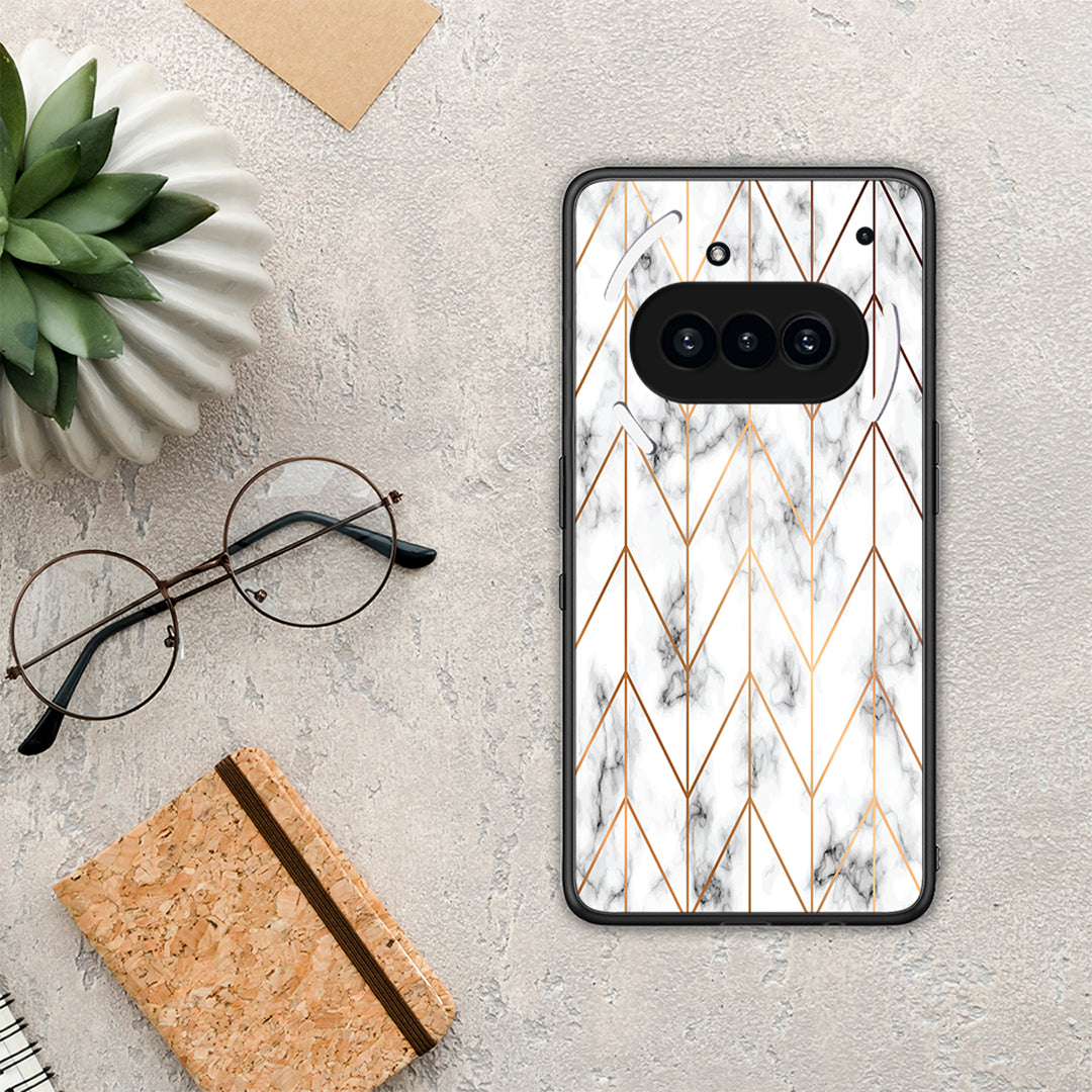 Marble Gold Geometric - Nothing Phone 3a θήκη