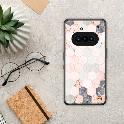 Marble Hexagon Pink - Nothing Phone 3a θήκη