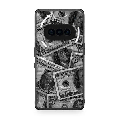 Nothing Phone 3a Money Dollars θήκη από τη Smartfits με σχέδιο στο πίσω μέρος και μαύρο περίβλημα | Smartphone case with colorful back and black bezels by Smartfits