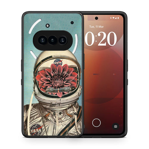 Θήκη Nothing Phone 3a Nasa Bloom από τη Smartfits με σχέδιο στο πίσω μέρος και μαύρο περίβλημα | Nothing Phone 3a Nasa Bloom case with colorful back and black bezels