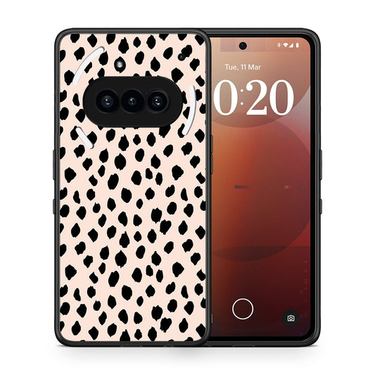 Θήκη Nothing Phone 3a New Polka Dots από τη Smartfits με σχέδιο στο πίσω μέρος και μαύρο περίβλημα | Nothing Phone 3a New Polka Dots case with colorful back and black bezels