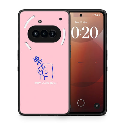 Θήκη Nothing Phone 3a Nice Day από τη Smartfits με σχέδιο στο πίσω μέρος και μαύρο περίβλημα | Nothing Phone 3a Nice Day case with colorful back and black bezels