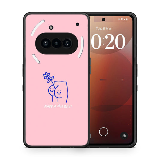 Θήκη Nothing Phone 3a Nice Day από τη Smartfits με σχέδιο στο πίσω μέρος και μαύρο περίβλημα | Nothing Phone 3a Nice Day case with colorful back and black bezels
