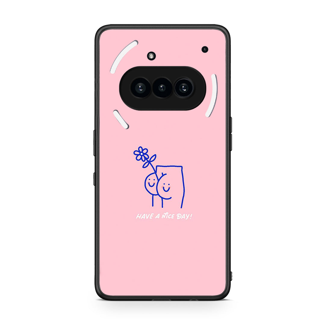 Nothing Phone 3a Nice Day θήκη από τη Smartfits με σχέδιο στο πίσω μέρος και μαύρο περίβλημα | Smartphone case with colorful back and black bezels by Smartfits