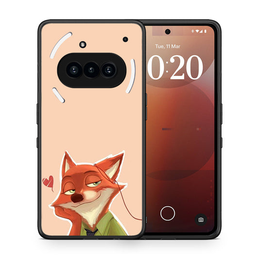 Θήκη Nothing Phone 3a Nick Wilde And Judy Hopps Love 1 από τη Smartfits με σχέδιο στο πίσω μέρος και μαύρο περίβλημα | Nothing Phone 3a Nick Wilde And Judy Hopps Love 1 case with colorful back and black bezels