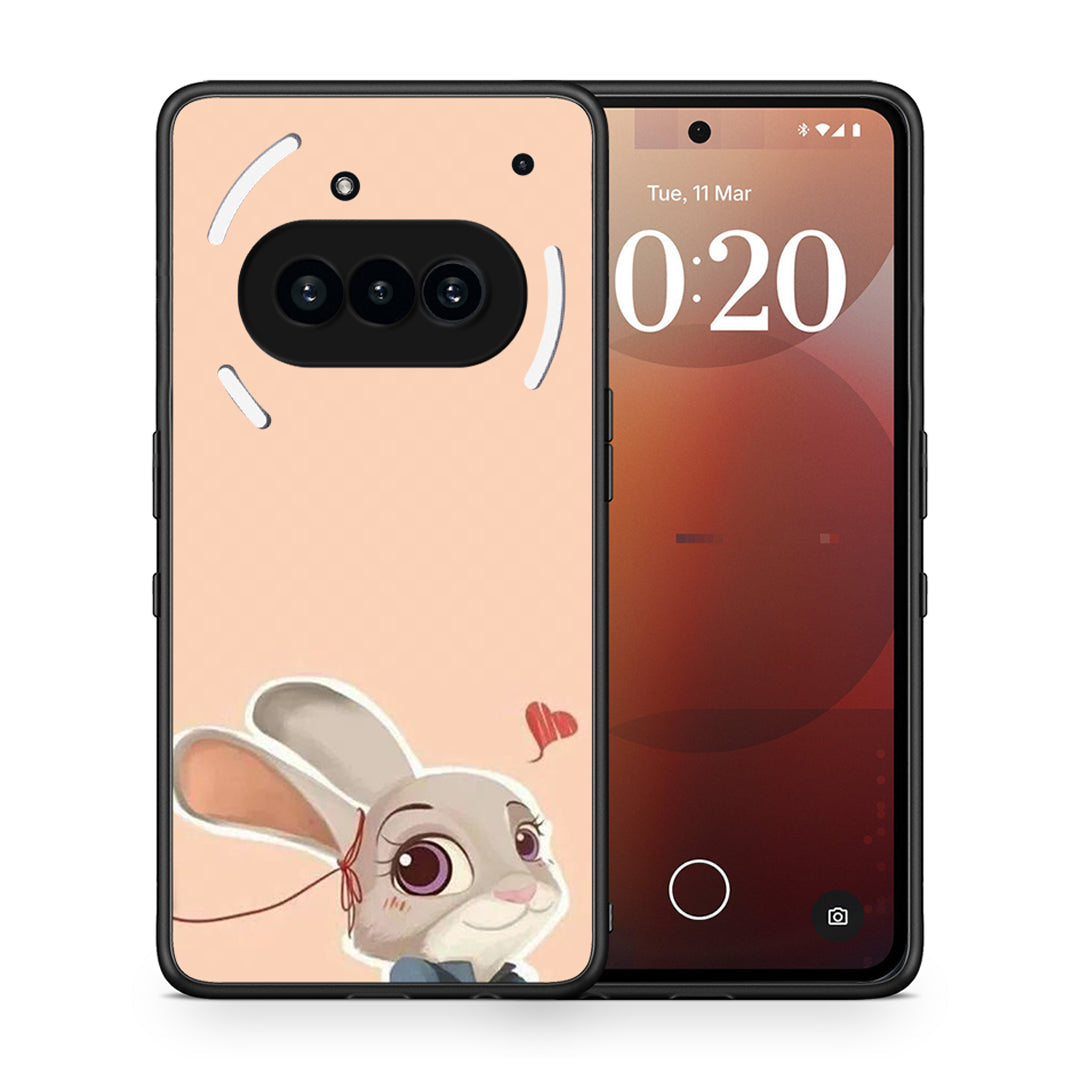 Θήκη Nothing Phone 3a Nick Wilde And Judy Hopps Love 2 από τη Smartfits με σχέδιο στο πίσω μέρος και μαύρο περίβλημα | Nothing Phone 3a Nick Wilde And Judy Hopps Love 2 case with colorful back and black bezels