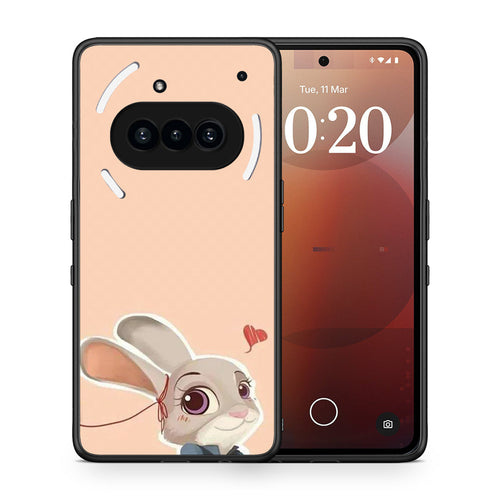 Θήκη Nothing Phone 3a Nick Wilde And Judy Hopps Love 2 από τη Smartfits με σχέδιο στο πίσω μέρος και μαύρο περίβλημα | Nothing Phone 3a Nick Wilde And Judy Hopps Love 2 case with colorful back and black bezels