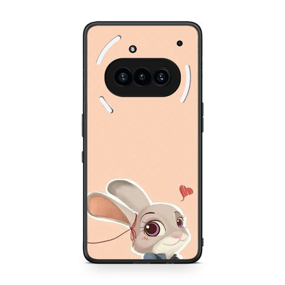Nothing Phone 3a Nick Wilde And Judy Hopps Love 2 θήκη από τη Smartfits με σχέδιο στο πίσω μέρος και μαύρο περίβλημα | Smartphone case with colorful back and black bezels by Smartfits