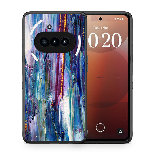 Θήκη Nothing Phone 3a Winter Paint από τη Smartfits με σχέδιο στο πίσω μέρος και μαύρο περίβλημα | Nothing Phone 3a Winter Paint case with colorful back and black bezels